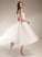 Tea-Length V-neck Wedding Dresses Madisyn Dress A-Line Wedding