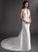 Train Ruffle Chiffon Emerson Beading Prom Dresses Scoop With Sequins Neck Trumpet/Mermaid Chapel