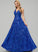 Prom Dresses Sequins Brisa With A-Line V-neck Sequined Floor-Length