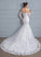 With Dress Chapel Sequins Train Wedding Dresses Wedding Lace Trumpet/Mermaid Damaris Tulle Beading