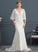 Sequins Dress With V-neck Margaret Train Beading Sweep Trumpet/Mermaid Lace Wedding Wedding Dresses