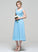 Tea-Length A-Line V-neck Length Embellishment Fabric Silhouette Ruffle Neckline Carissa V-Neck Floor Length
