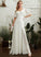 Sweep Wedding V-neck With Front Wedding Dresses Train Dress Split Sheath/Column Alaina