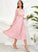 Silhouette Knee-Length Length Fabric A-Line Lace Sleeve Straps Sleeves Nathalie A-Line/Princess Natural Waist