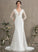 V-neck Train Chiffon Dress With Trumpet/Mermaid Kennedi Beading Wedding Chapel Wedding Dresses Sequins