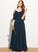 With Natalie A-Line Junior Bridesmaid Dresses Chiffon Ruffle Floor-Length Off-the-Shoulder
