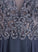 Floor-Length A-Line Chiffon Sequins Lindsay Beading With Prom Dresses V-neck