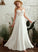 Wedding Dresses Ellen Dress Split Wedding Front Beading V-neck A-Line Floor-Length With