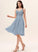 Silhouette Length A-Line Neckline Straps V-neck Lace Fabric Knee-Length Maryjane Sleeveless A-Line/Princess