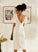 V-neck Wedding Dresses Wedding Sheath/Column Dress Hannah Knee-Length