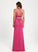 Ashlyn Floor-Length With Scoop Sequins Jersey Sheath/Column Prom Dresses Beading Neck