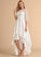 Neck Olive Dress Wedding Scoop Asymmetrical Satin Wedding Dresses Lace A-Line