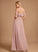 Neckline Ruffle Floor-Length Silhouette Embellishment Fabric A-Line Length Off-the-Shoulder Lisa Halter Floor Length