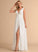 Emily Front Chiffon V-neck Floor-Length With Dress Wedding Dresses Split Wedding A-Line