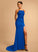Sweep Prom Dresses With Sheath/Column Amy Sequins Lace Jersey Train Square Neckline