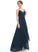 Neckline Asymmetrical A-Line Lace Length Embellishment Fabric V-neck Silhouette Bow(s) Frida Spaghetti Staps