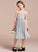 One-Shoulder Junior Bridesmaid Dresses Lace Aliyah Chiffon A-Line Knee-Length
