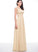 A-Line Prom Dresses Scoop Britney Beading Neck Flower(s) Ruffle Chiffon Floor-Length With