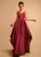 Juliana Satin Ball-Gown/Princess V-neck Prom Dresses Floor-Length