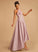 A-Line Neckline Prom Dresses Aryana Asymmetrical Satin Square