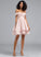 Cascading Ruffles Off-the-Shoulder Cassie Prom Dresses A-Line Stretch Short/Mini With Crepe