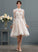 Wedding Dresses Knee-Length Illusion Lace Adrianna A-Line Dress Wedding