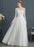 A-Line Dress Wedding Dresses Wedding Tulle Floor-Length Athena V-neck