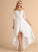 Lace A-Line Satin Asymmetrical Wedding Dresses Mikayla Wedding Dress
