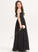 Zoey Floor-Length Lace One-Shoulder A-Line Junior Bridesmaid Dresses Chiffon