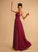 Floor-Length Chiffon A-Line Lace V-neck With Prom Dresses Kaia