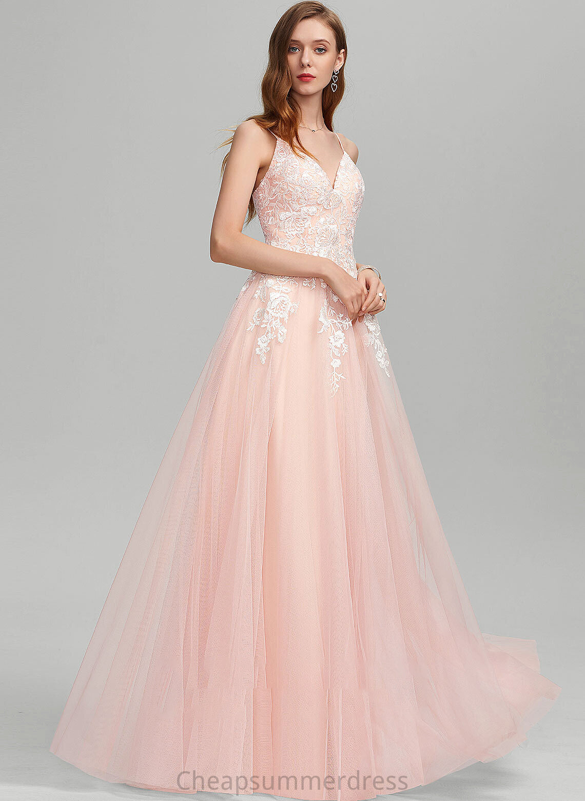 Floor-Length With Sweetheart Tulle Sequins Ball-Gown/Princess Nyasia Prom Dresses