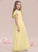 Junior Bridesmaid Dresses Dayanara A-LineScoopNeckFloor-LengthChiffonJuniorBridesmaidDressWithRuffleCascadingRuffles#123850