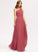 Length One-Shoulder Floor-Length Ruffle Neckline A-Line Fabric Embellishment Silhouette Danielle A-Line/Princess Natural Waist