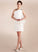 With One-Shoulder Short/Mini Beading Wedding Dress Cascading Stephany Chiffon Sheath/Column Wedding Dresses Ruffles