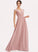 Neckline A-Line Length Lace Embellishment Floor-Length Fabric V-neck Silhouette Yadira Floor Length A-Line/Princess