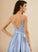 Casey Ball-Gown/Princess V-neck With Prom Dresses Satin Floor-Length Pockets Ruffle