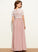 Floor-Length Chiffon A-Line Scoop Lilly Junior Bridesmaid Dresses Neck Lace