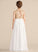 Junior Bridesmaid Dresses Chiffon Scoop Sanai Neck Sequined A-Line Floor-Length