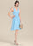 Fabric Silhouette A-Line Neckline Length Embellishment V-neck Ruffle Knee-Length Jaelyn Floor Length Natural Waist