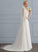 Train Felicity V-neck With Ruffle Dress Wedding Dresses Wedding A-Line Sweep Chiffon