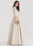 Neck Ball-Gown/Princess Scoop Ireland Prom Dresses Satin Floor-Length