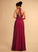 Floor-Length Halter Sequins Prom Dresses A-Line Lace With Chiffon Lilly