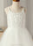 With Junior Bridesmaid Dresses Lace Lace Floor-Length Annabelle Scoop A-Line Tulle Neck