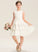 Bow(s) Aubree Chiffon Junior Bridesmaid Dresses A-Line Neck Scoop Knee-Length Ruffles With Cascading