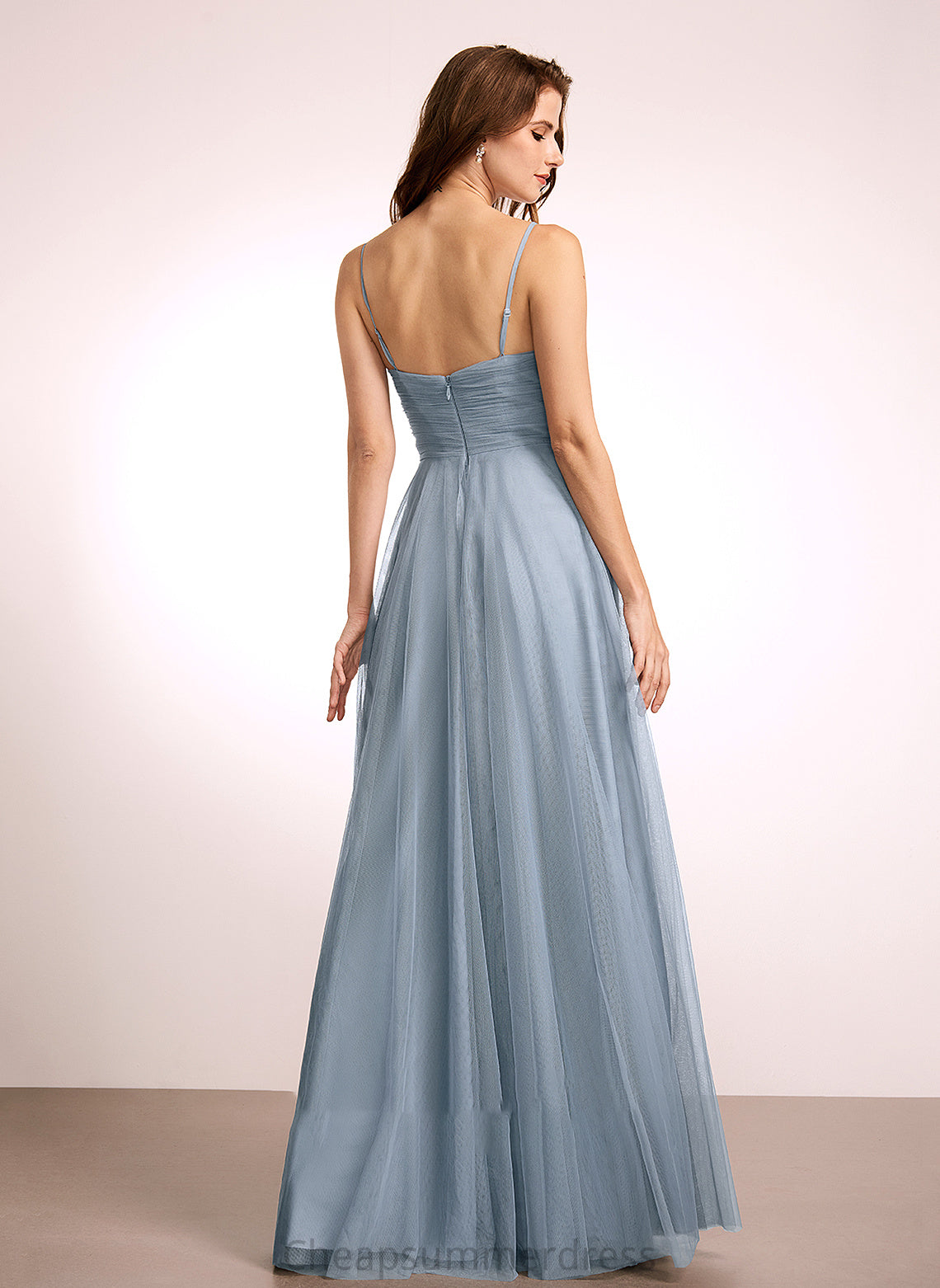 V-neck Lace Fabric Length Floor-Length Silhouette Neckline Embellishment A-Line Daniella A-Line/Princess Floor Length