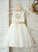 A-Line Scoop Sash Knee-Length With Junior Bridesmaid Dresses Tulle Jennifer Neck Bow(s)