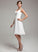 Silhouette Beading Knee-Length Length Fabric Embellishment Ruffle Neckline A-Line Sequins V-neck Lorena