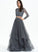 Scoop Prom Dresses Beading With Tulle Floor-Length Ball-Gown/Princess Mina Sequins Neck