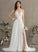 Sequins Train Dress Sweep Wedding With V-neck Wedding Dresses Split Nia A-Line Chiffon Beading Front