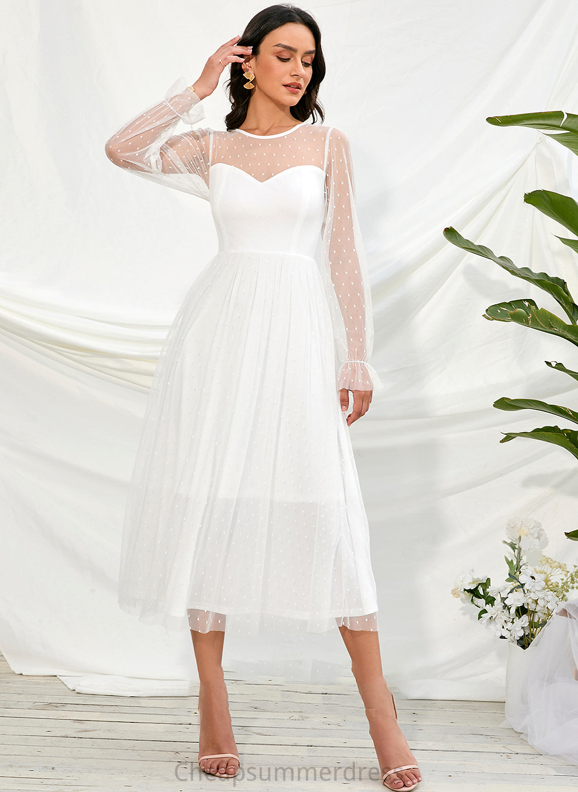 Alexia A-Line Dress Tea-Length Wedding Wedding Dresses